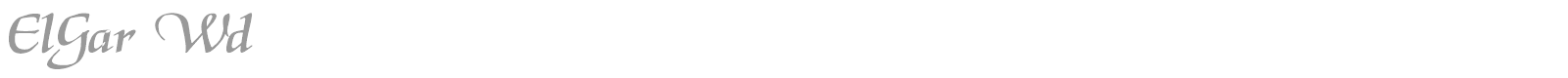 ElGar Wd font preview